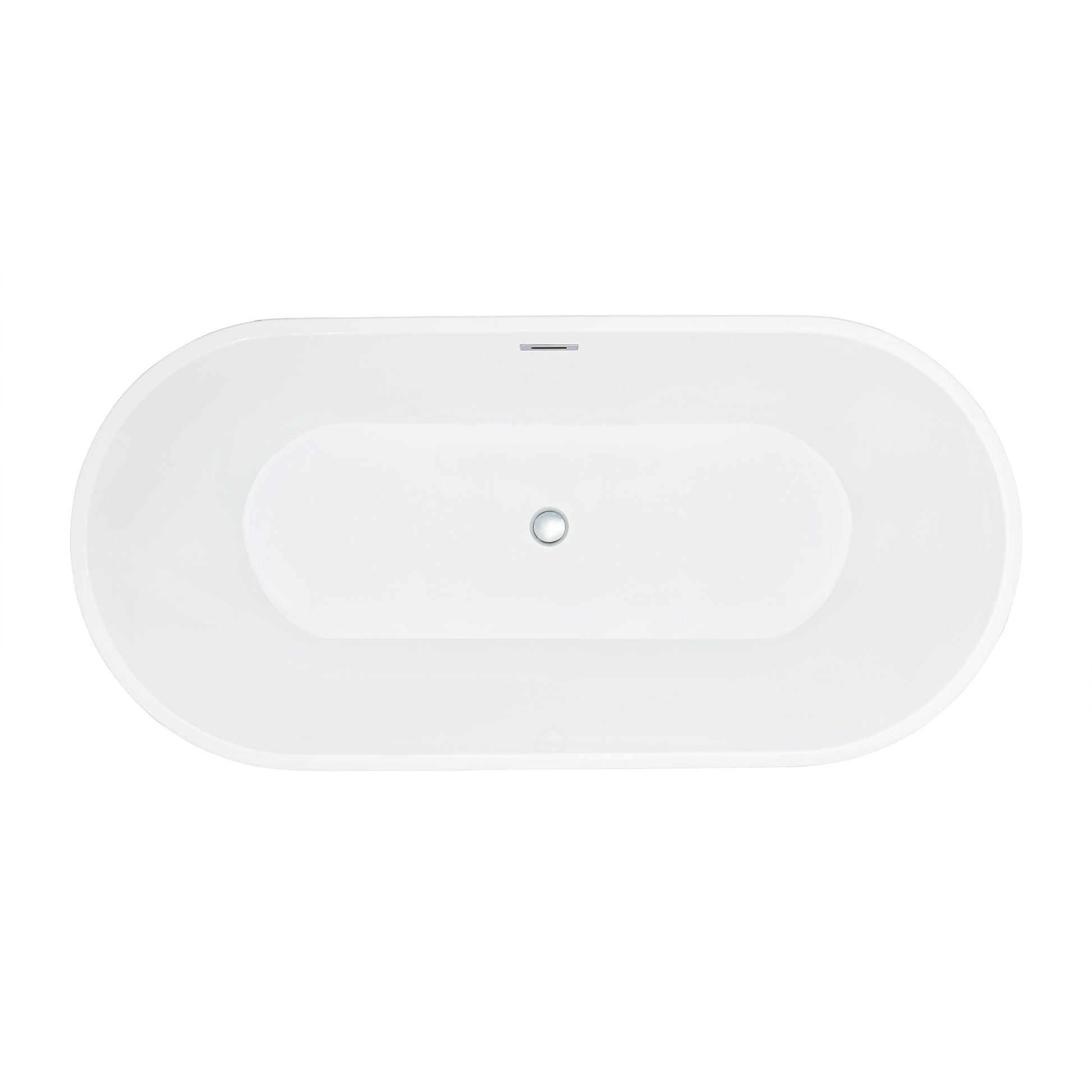 Gray Contemporary Oval Design Freestanding Bathtub by Altair