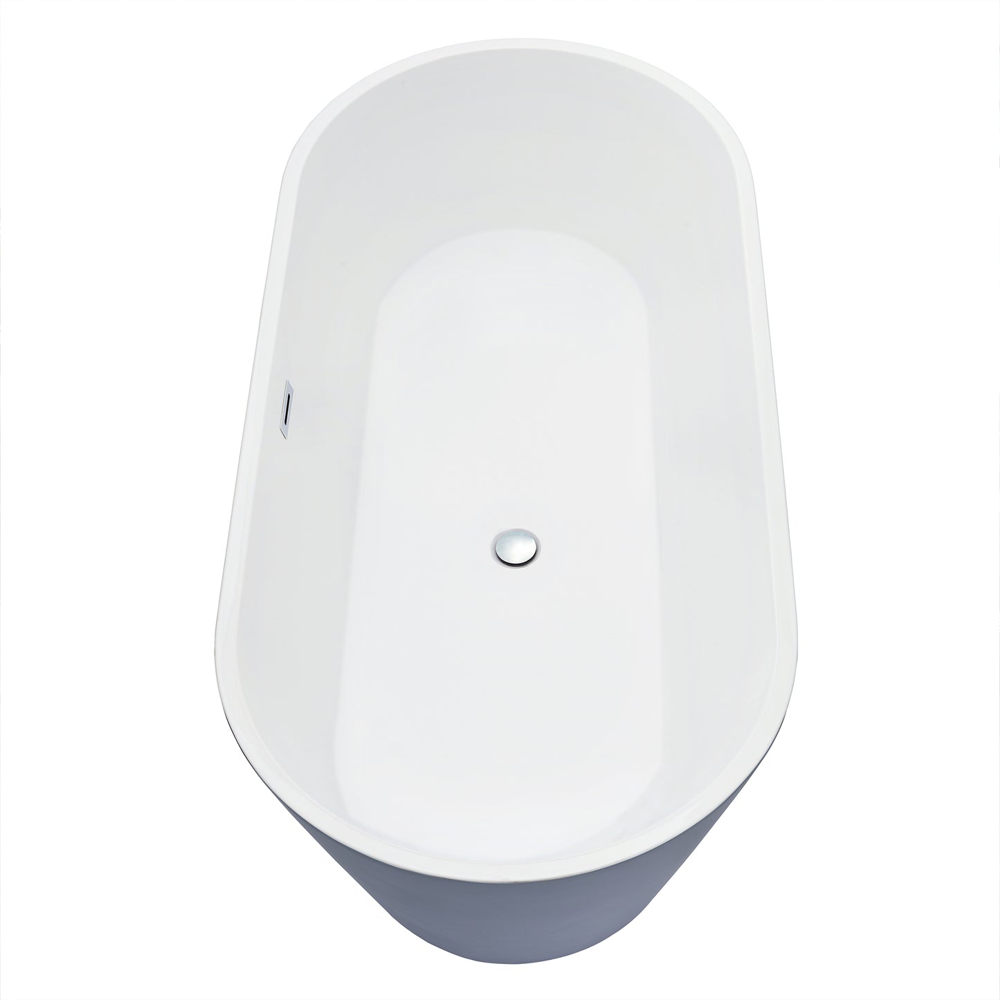 Gray Contemporary Oval Design Freestanding Bathtub by Altair