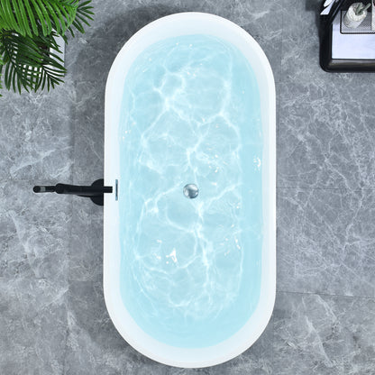 Gray Contemporary Oval Design Freestanding Bathtub by Altair