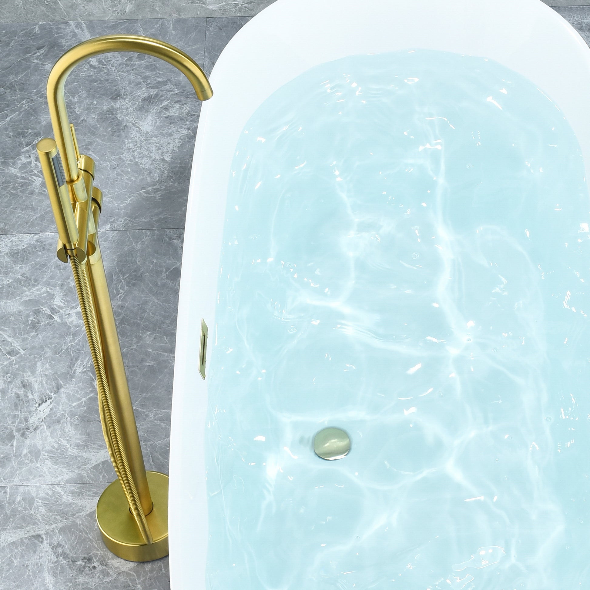 Sink Deep into Luxury with Our Freestanding Soaking Bathtub by Altair