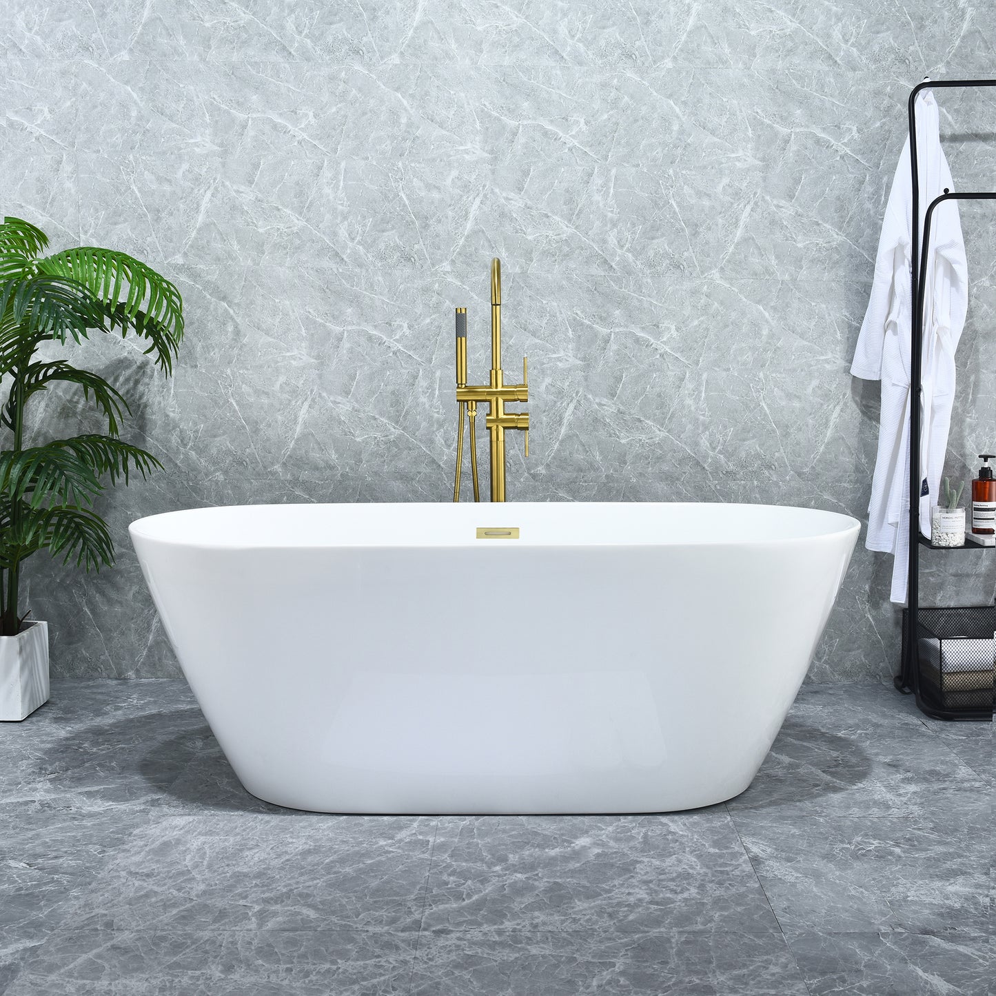 Sink Deep into Luxury with Our Freestanding Soaking Bathtub by Altair