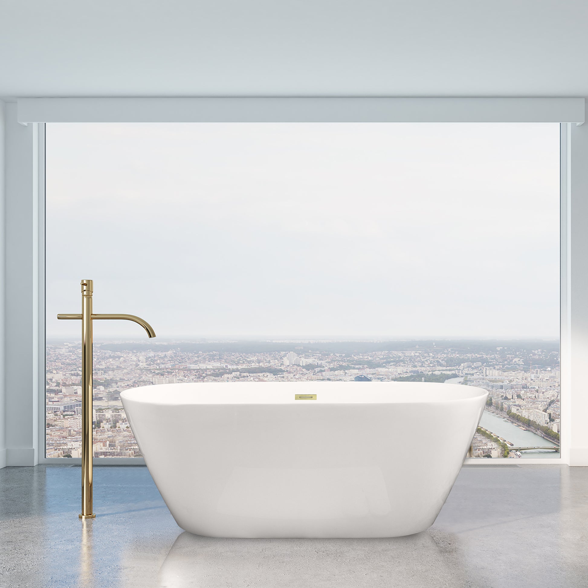 Sink Deep into Luxury with Our Freestanding Soaking Bathtub by Altair