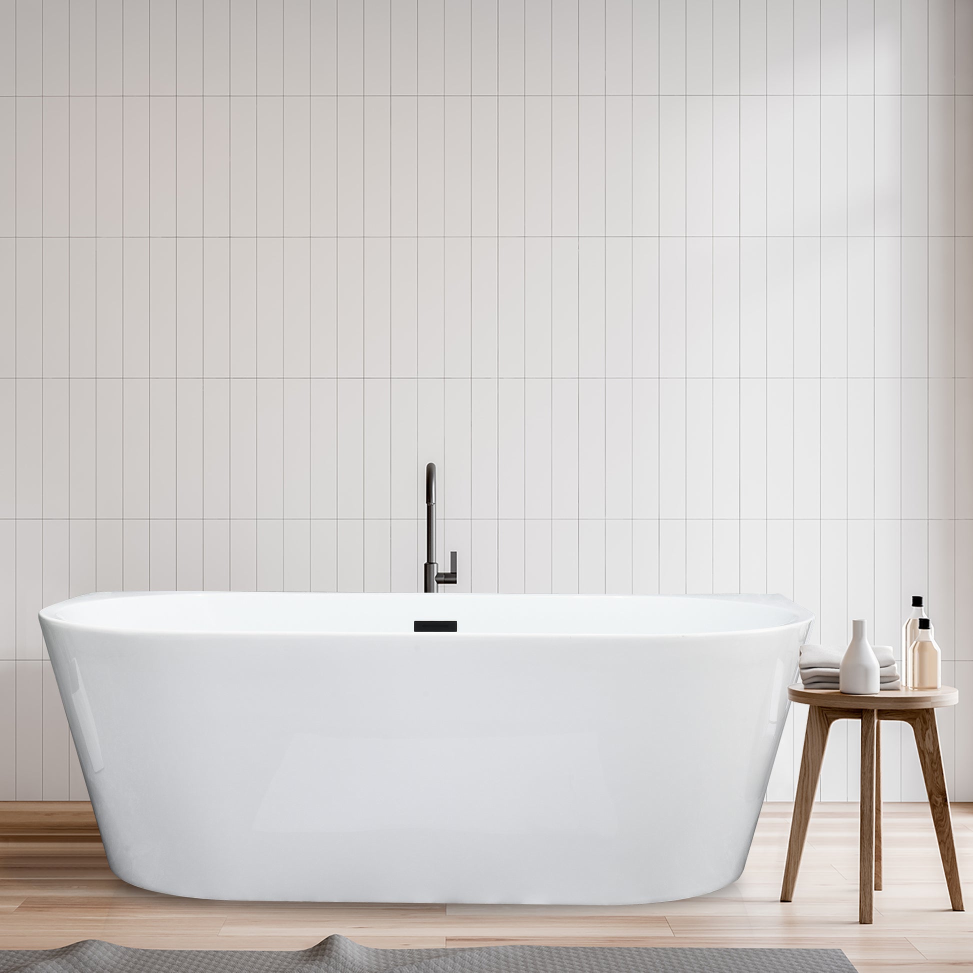 Contemporary D-shaped, back-to-wall design by Altair