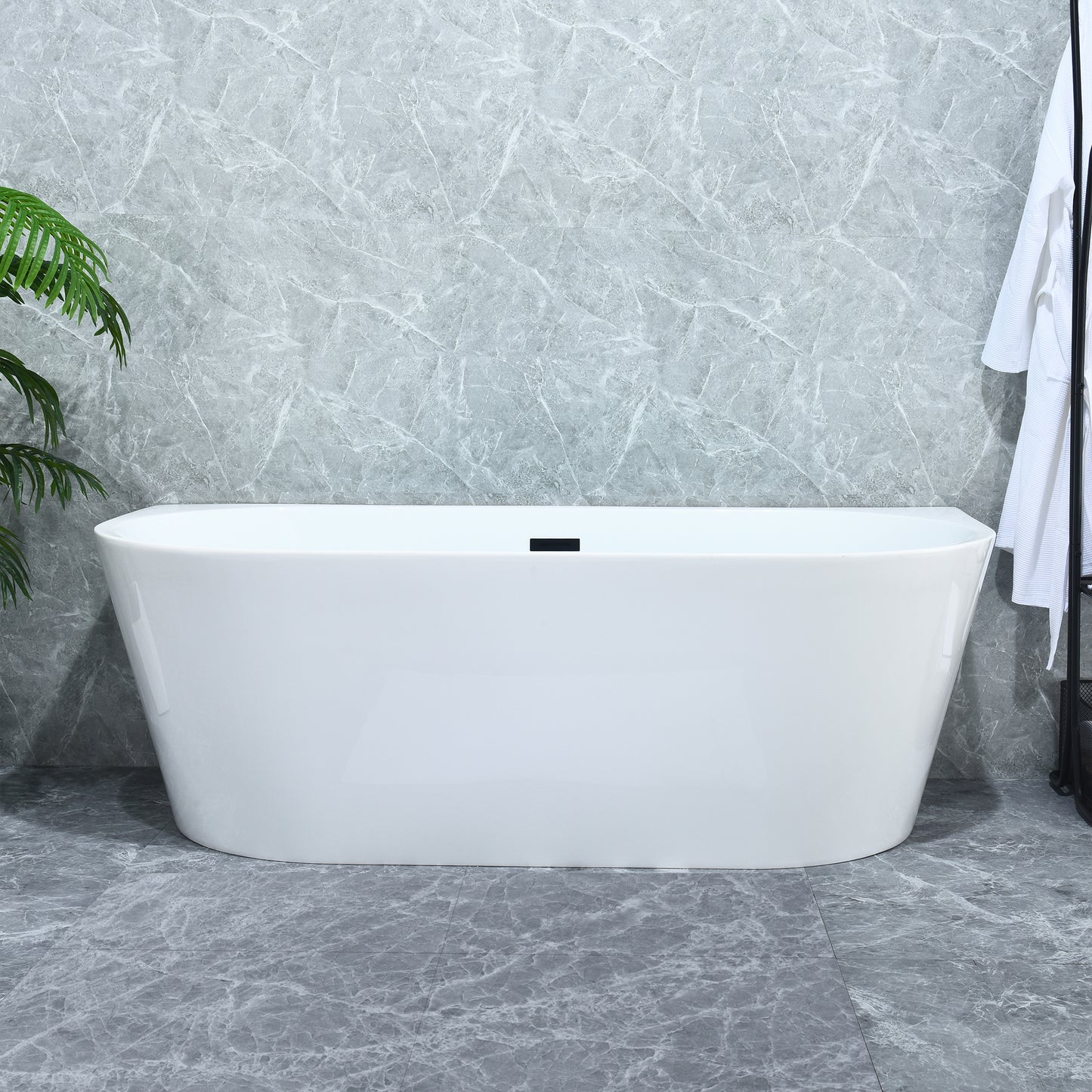 Contemporary D-shaped, back-to-wall design by Altair