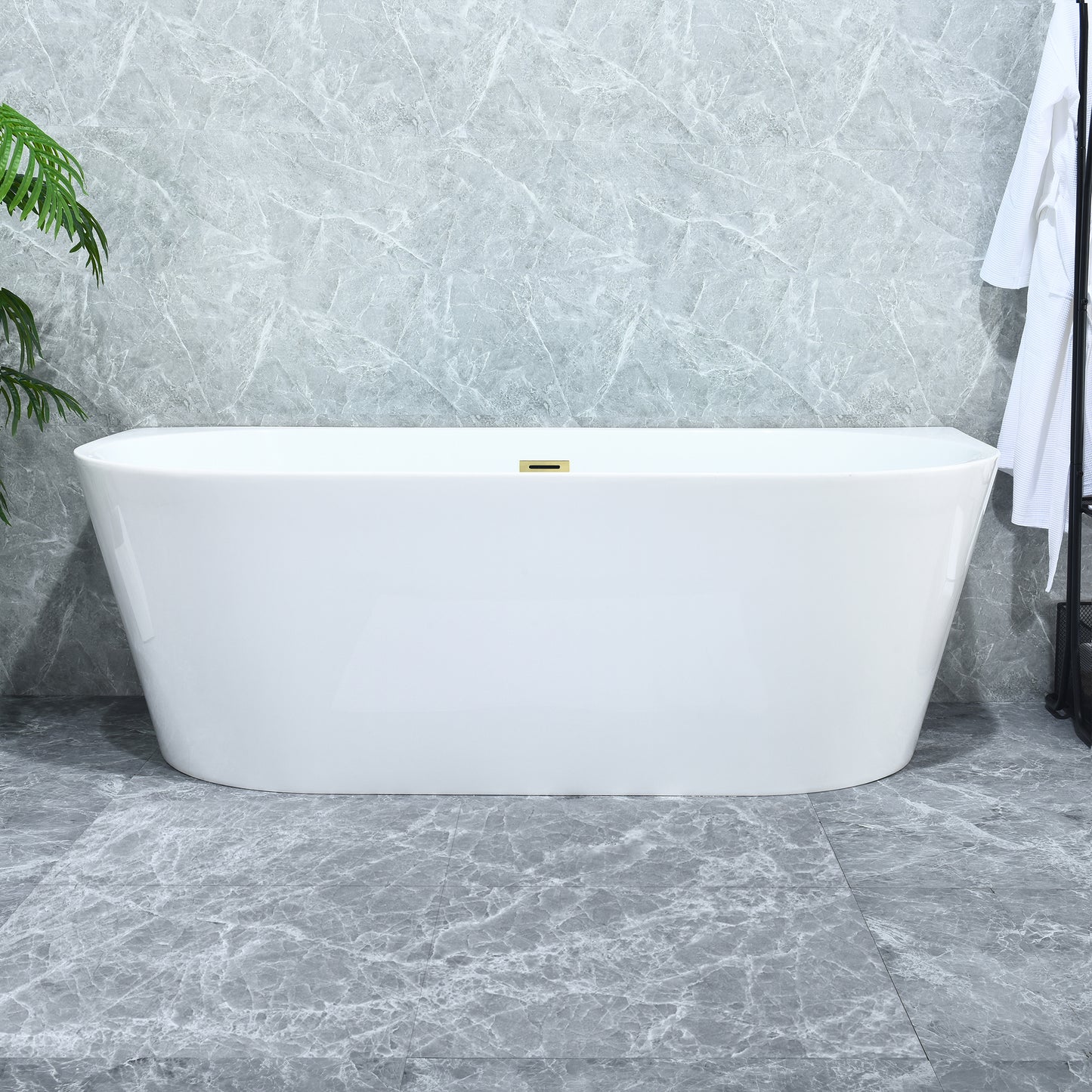 Contemporary D-shaped, back-to-wall design by Altair