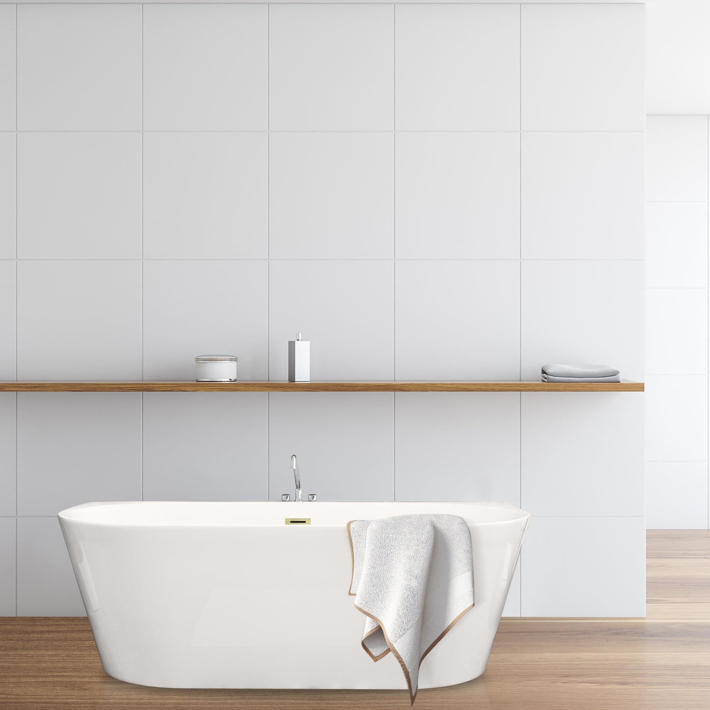 Contemporary D-shaped, back-to-wall design by Altair