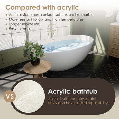 Ergonomic Design Solid Surface Soaking Bathtub by Altair