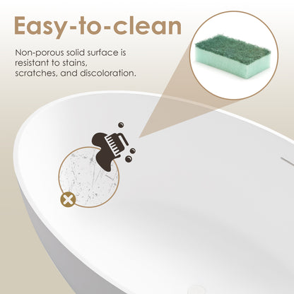 Ergonomic Design Solid Surface Soaking Bathtub by Altair
