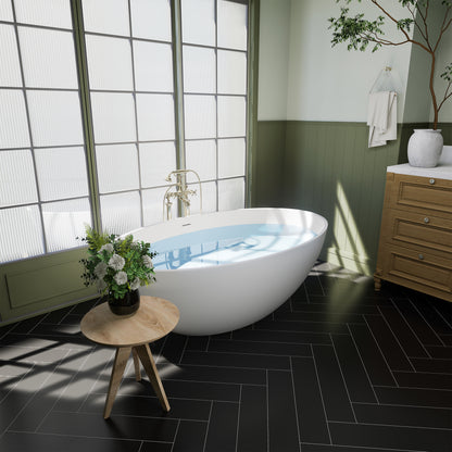 Ergonomic Design Solid Surface Soaking Bathtub by Altair