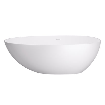 Elegant Freestanding Oval Tub Solid Surface Soaking Bathtub by Altair