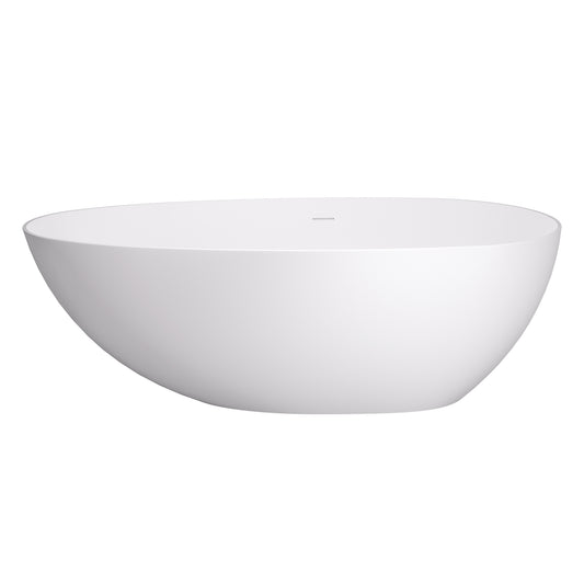 Elegant Freestanding Oval Tub Solid Surface Soaking Bathtub by Altair