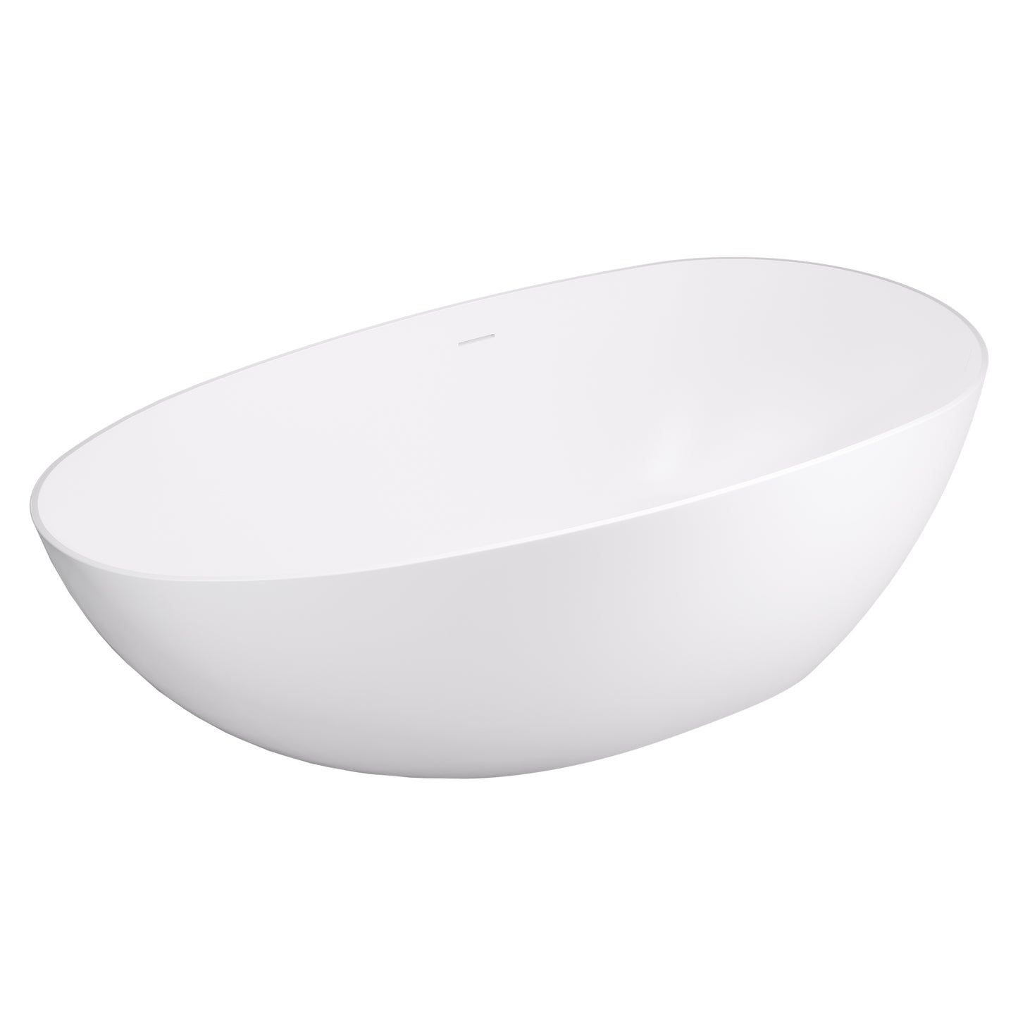 Elegant Freestanding Oval Tub Solid Surface Soaking Bathtub by Altair