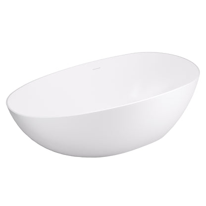 Elegant Freestanding Oval Tub Solid Surface Soaking Bathtub by Altair