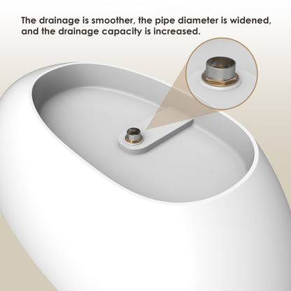 Elegant Freestanding Oval Tub Solid Surface Soaking Bathtub by Altair