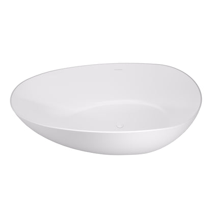 Elegant Freestanding Oval Tub Solid Surface Soaking Bathtub by Altair