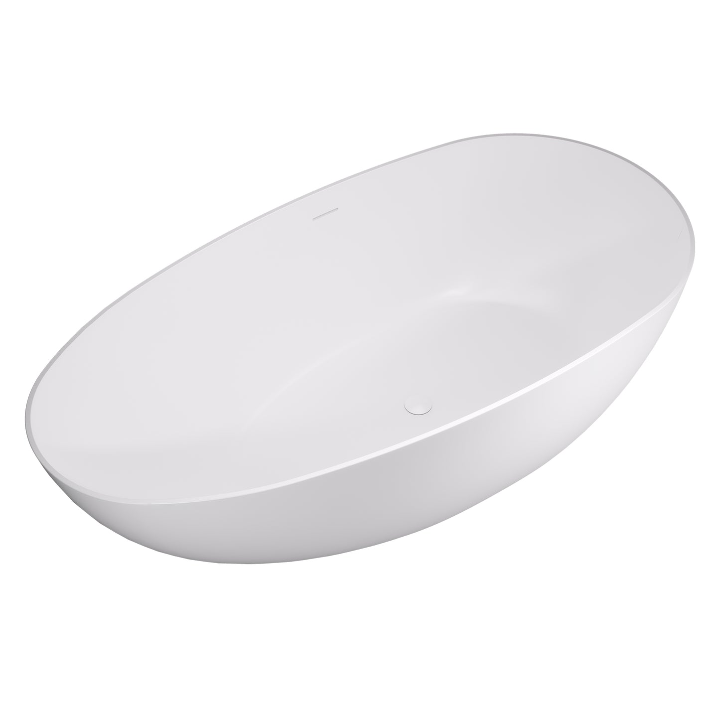Elegant Freestanding Oval Tub Solid Surface Soaking Bathtub by Altair