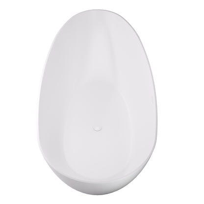 Elegant Freestanding Oval Tub Solid Surface Soaking Bathtub by Altair