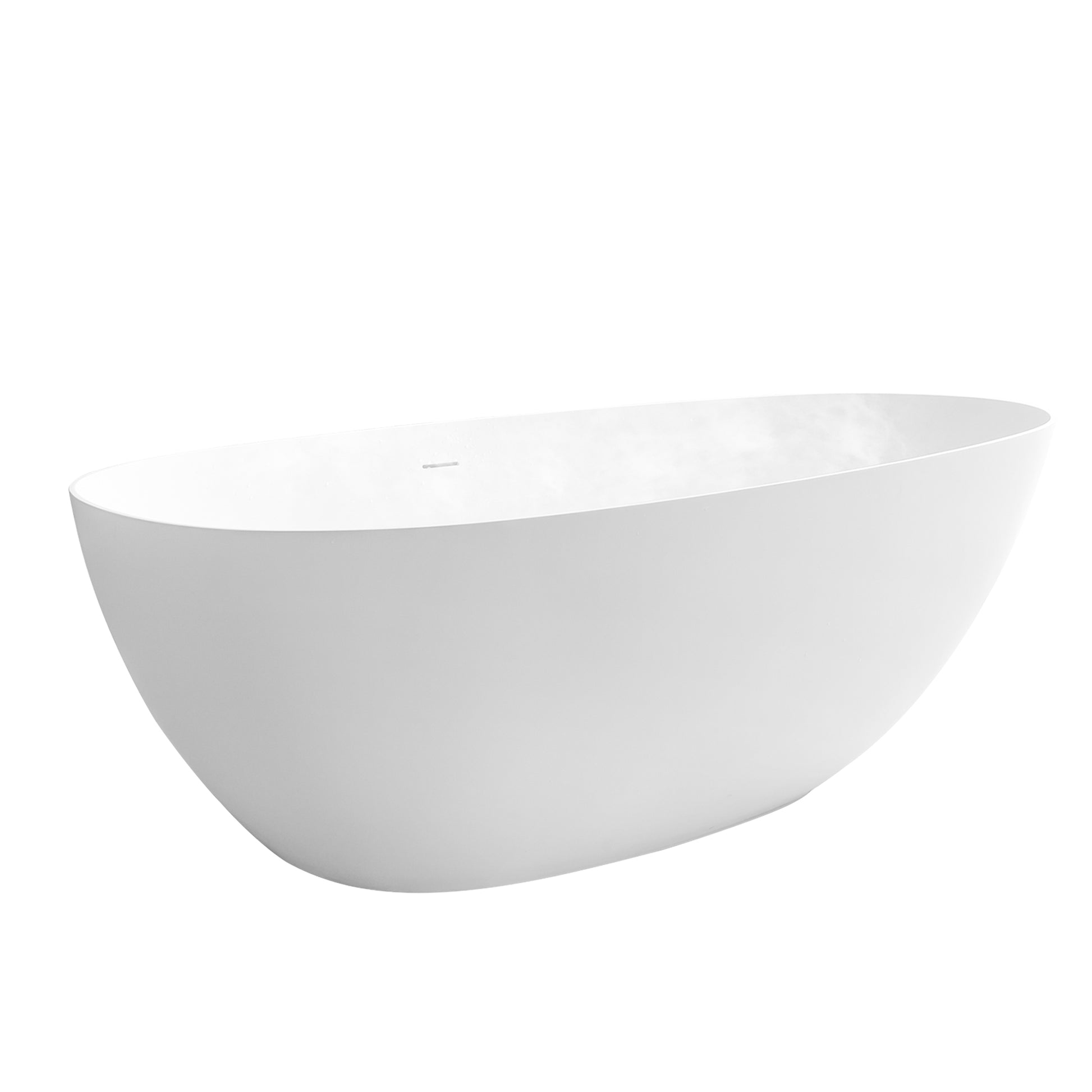 Elegant Freestanding Oval Tub Solid Surface Soaking Bathtub by Altair