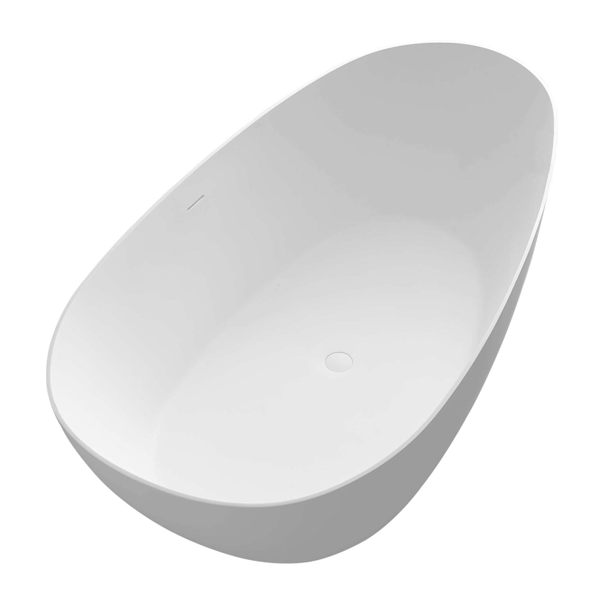Elegant Freestanding Oval Tub Solid Surface Soaking Bathtub by Altair