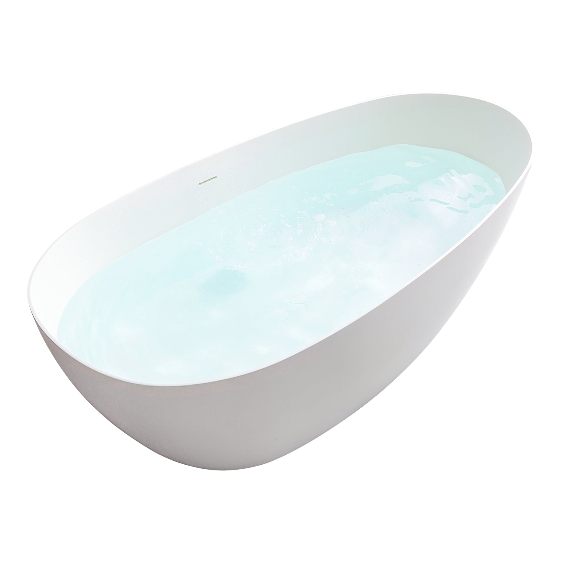 Elegant Freestanding Oval Tub Solid Surface Soaking Bathtub by Altair