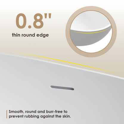 Modern Oval Freestanding Bathtub Solid Surface Soaking Bathtub by Altair