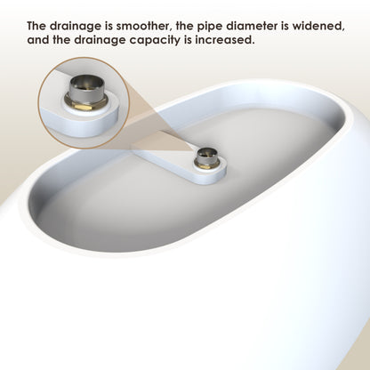 Modern Oval Freestanding Bathtub Solid Surface Soaking Bathtub by Altair