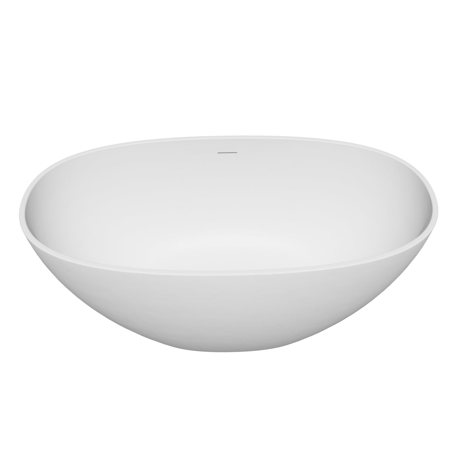 Modern Oval Freestanding Bathtub Solid Surface Soaking Bathtub by Altair