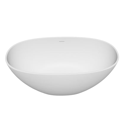 Modern Oval Freestanding Bathtub Solid Surface Soaking Bathtub by Altair