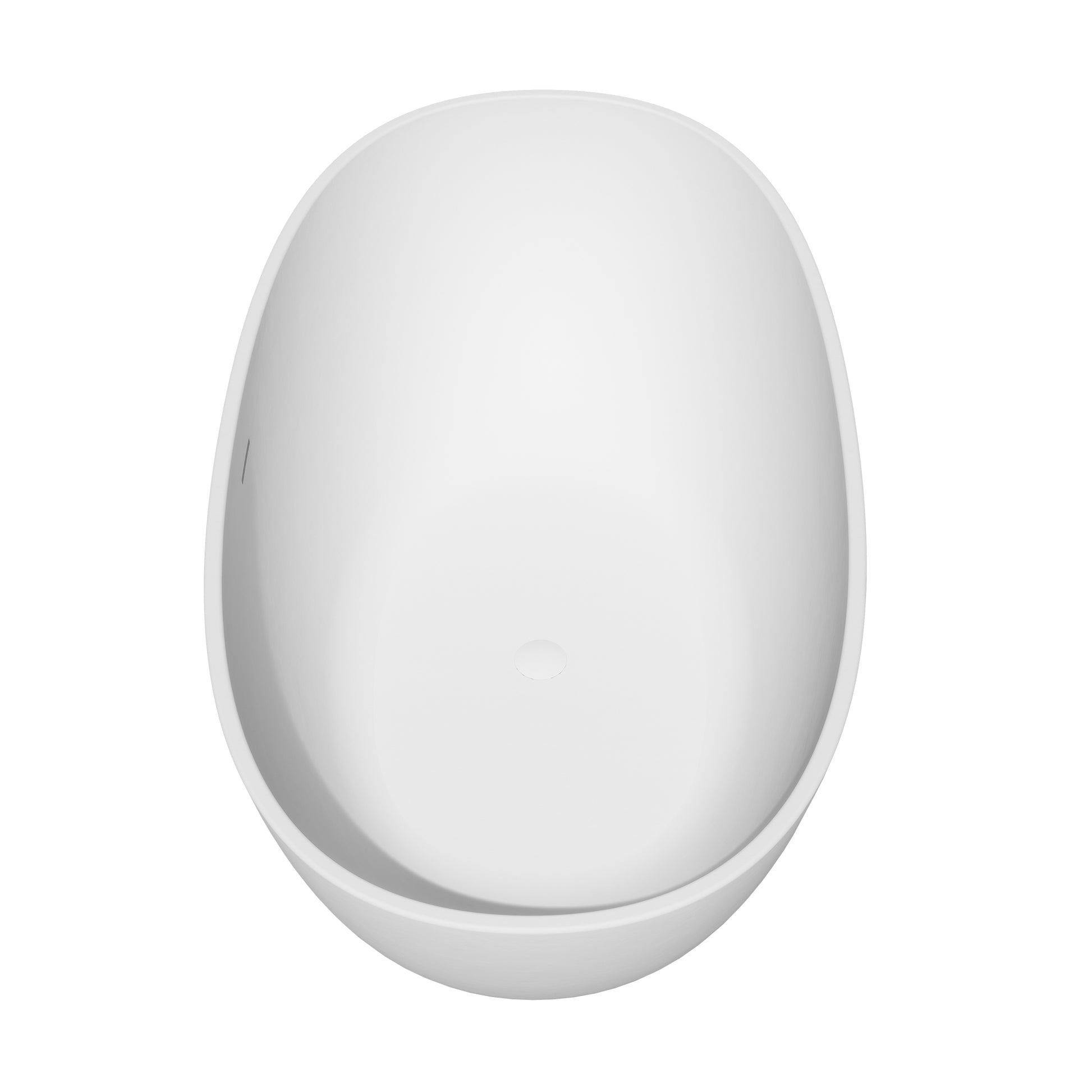 Modern Oval Freestanding Bathtub Solid Surface Soaking Bathtub by Altair
