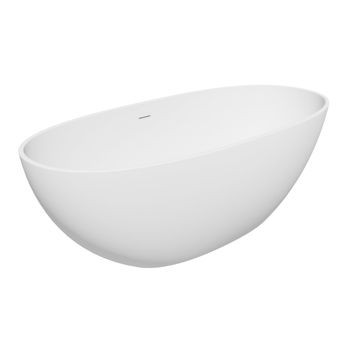 Modern Oval Freestanding Bathtub Solid Surface Soaking Bathtub by Altair