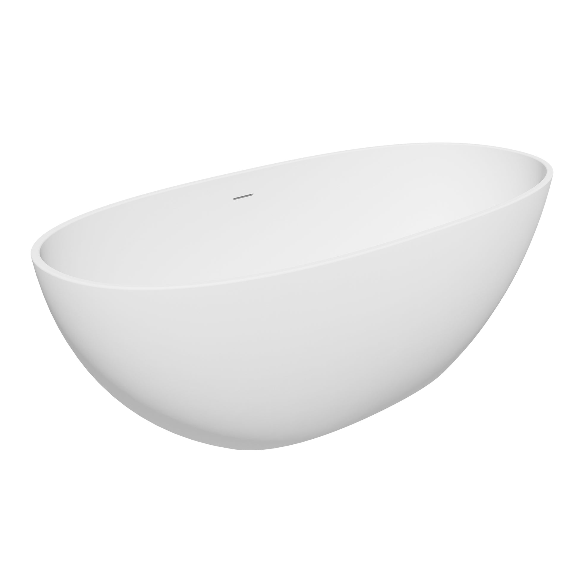 Modern Oval Freestanding Bathtub Solid Surface Soaking Bathtub by Altair