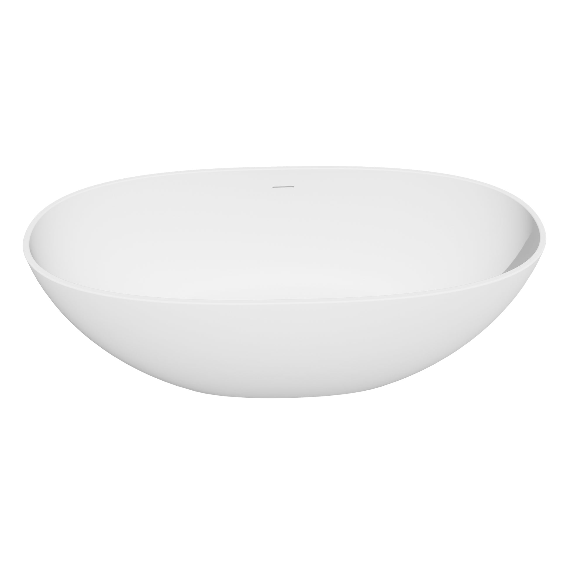Modern Oval Freestanding Bathtub Solid Surface Soaking Bathtub by Altair