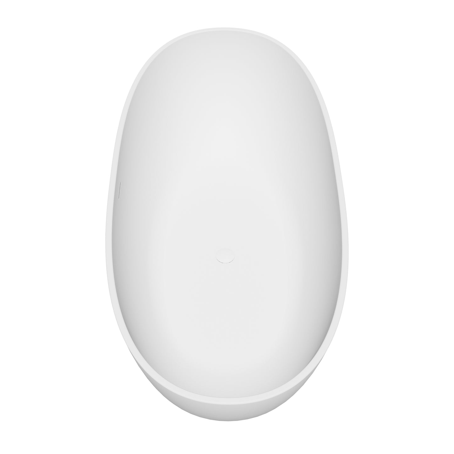 Modern Oval Freestanding Bathtub Solid Surface Soaking Bathtub by Altair