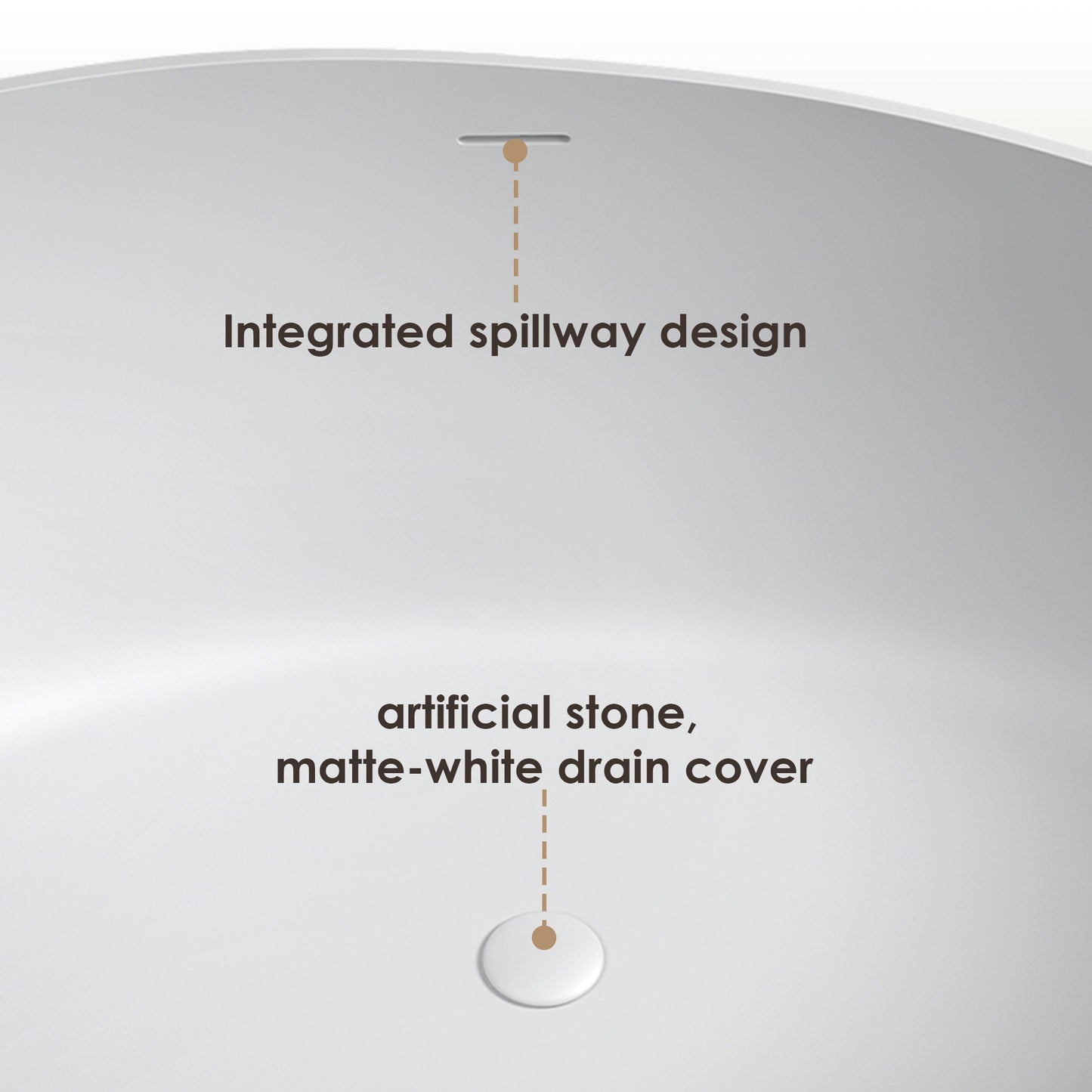 Solid Surface Relaxing Soaking Bathtub by Altair