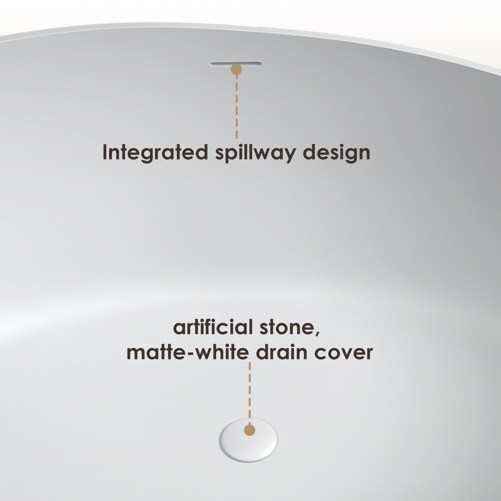 Solid Surface Relaxing Soaking Bathtub by Altair