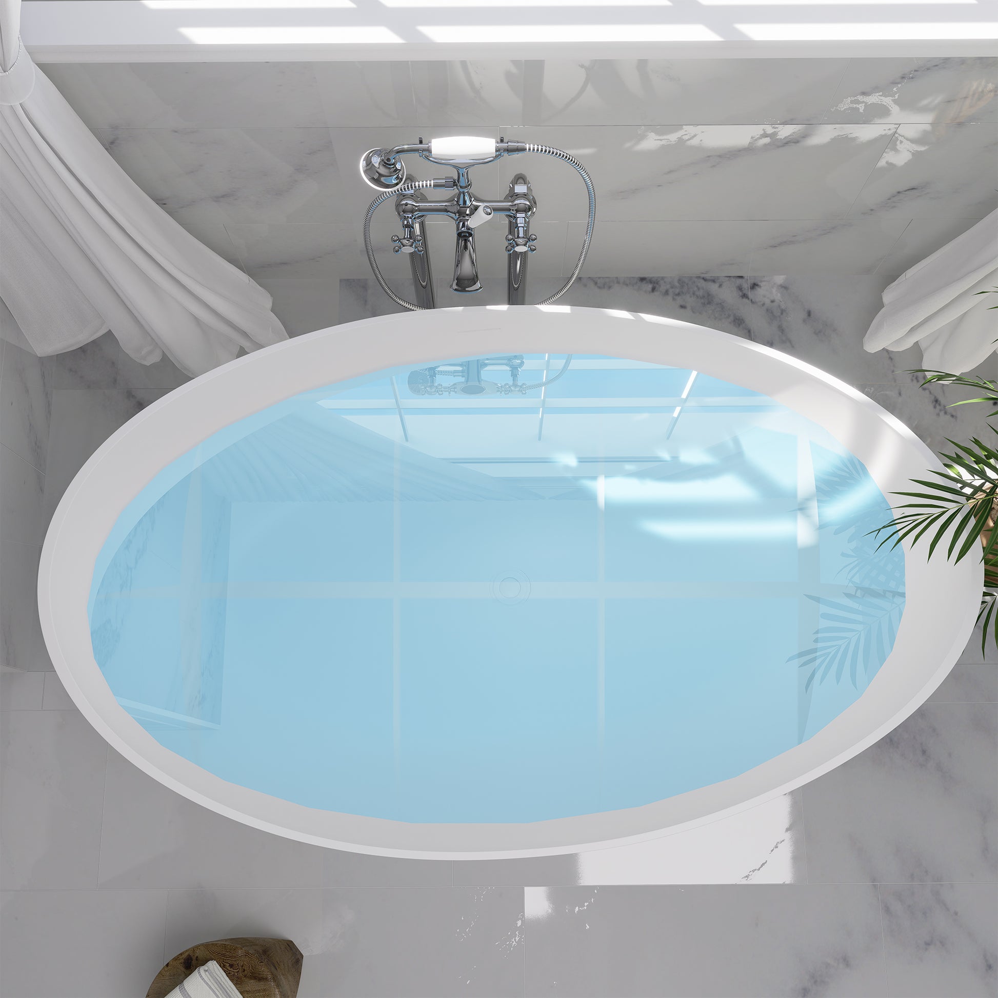 Solid Surface Relaxing Soaking Bathtub by Altair