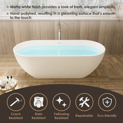 Solid Surface Relaxing Oval Soaking Bathtub by Altair