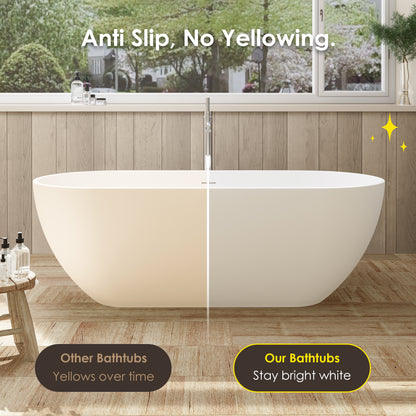 Solid Surface Relaxing Oval Soaking Bathtub by Altair