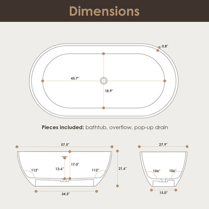 Solid Surface Relaxing Oval Soaking Bathtub by Altair