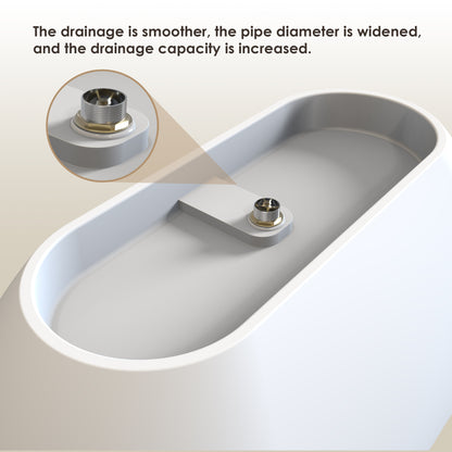 Solid Surface Relaxing Oval Soaking Bathtub by Altair