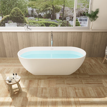Solid Surface Relaxing Oval Soaking Bathtub by Altair