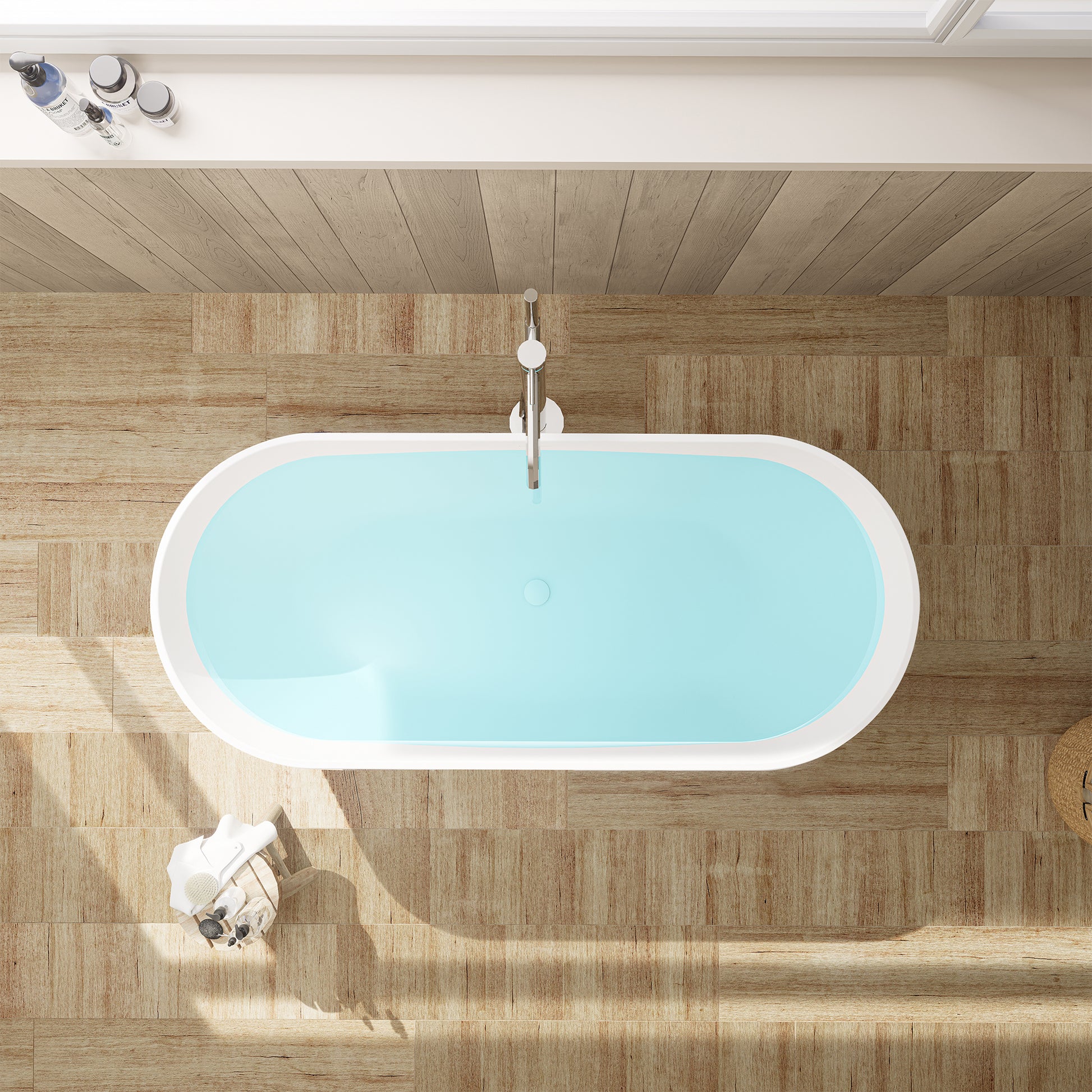 Solid Surface Relaxing Oval Soaking Bathtub by Altair