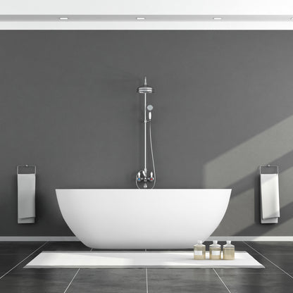 Solid Surface Relaxing Oval Soaking Bathtub by Altair