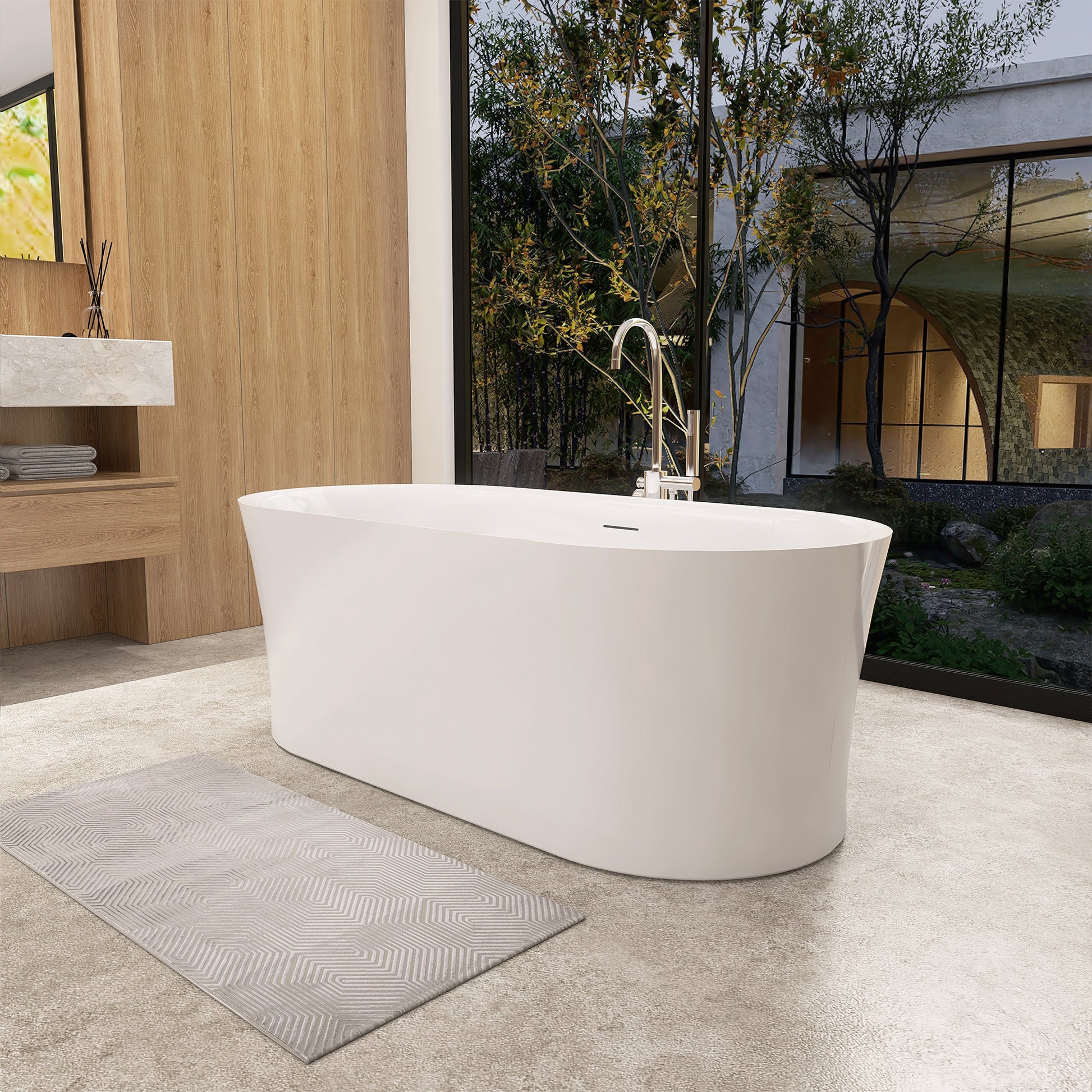 Flatbottom Freestanding Soaking Bathtub by Altair