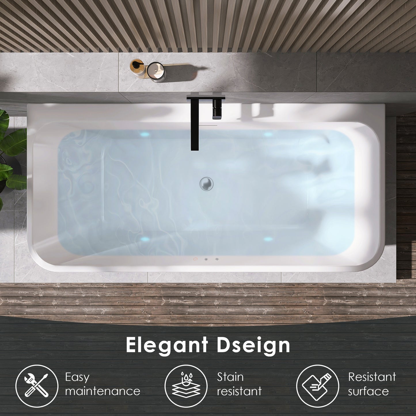 Lilac Flatbottom Freestanding Soaking Bathtub by Altair