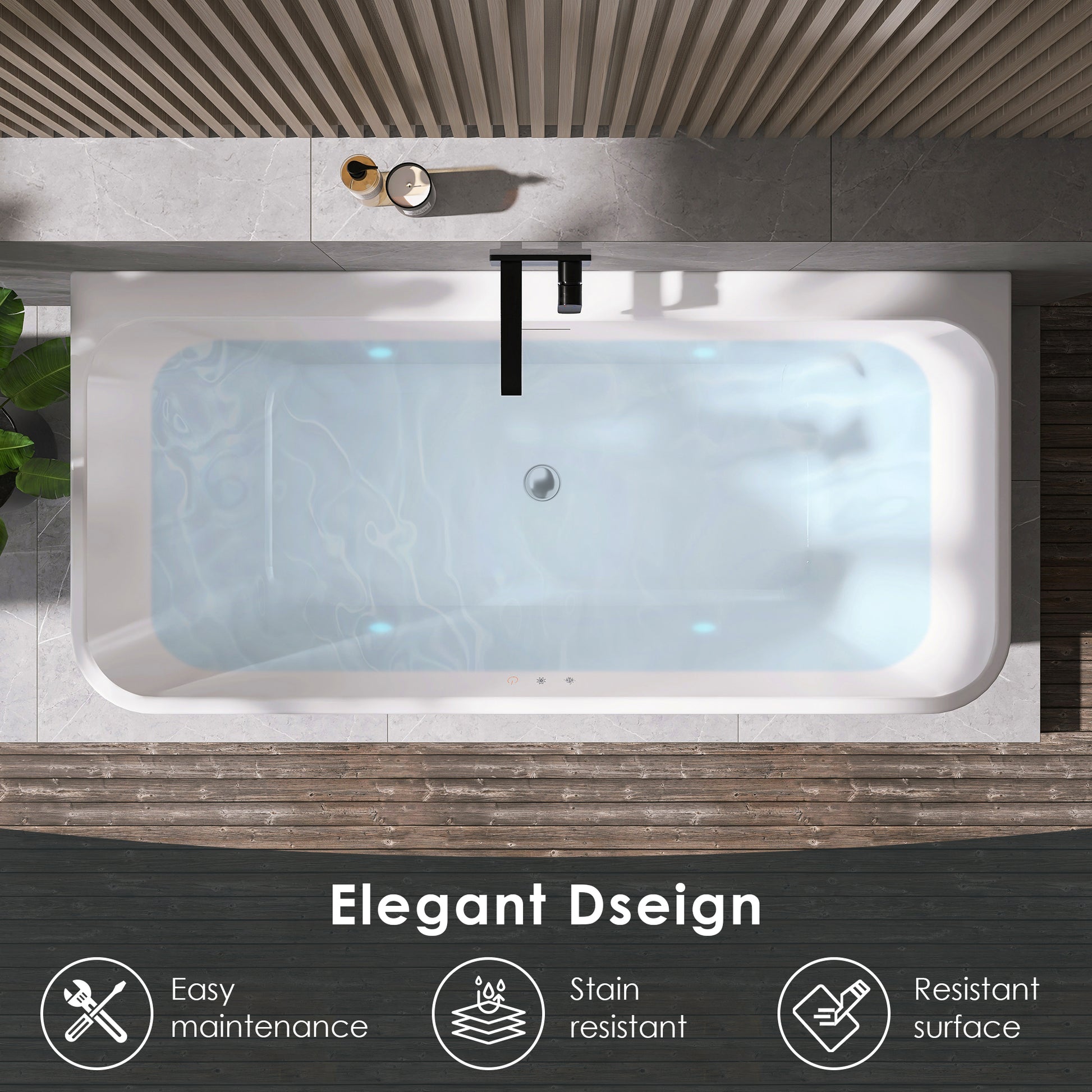 Lilac Flatbottom Freestanding Soaking Bathtub by Altair