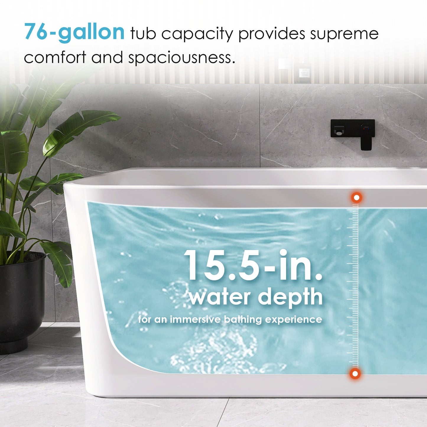 Lilac Flatbottom Freestanding Soaking Bathtub by Altair