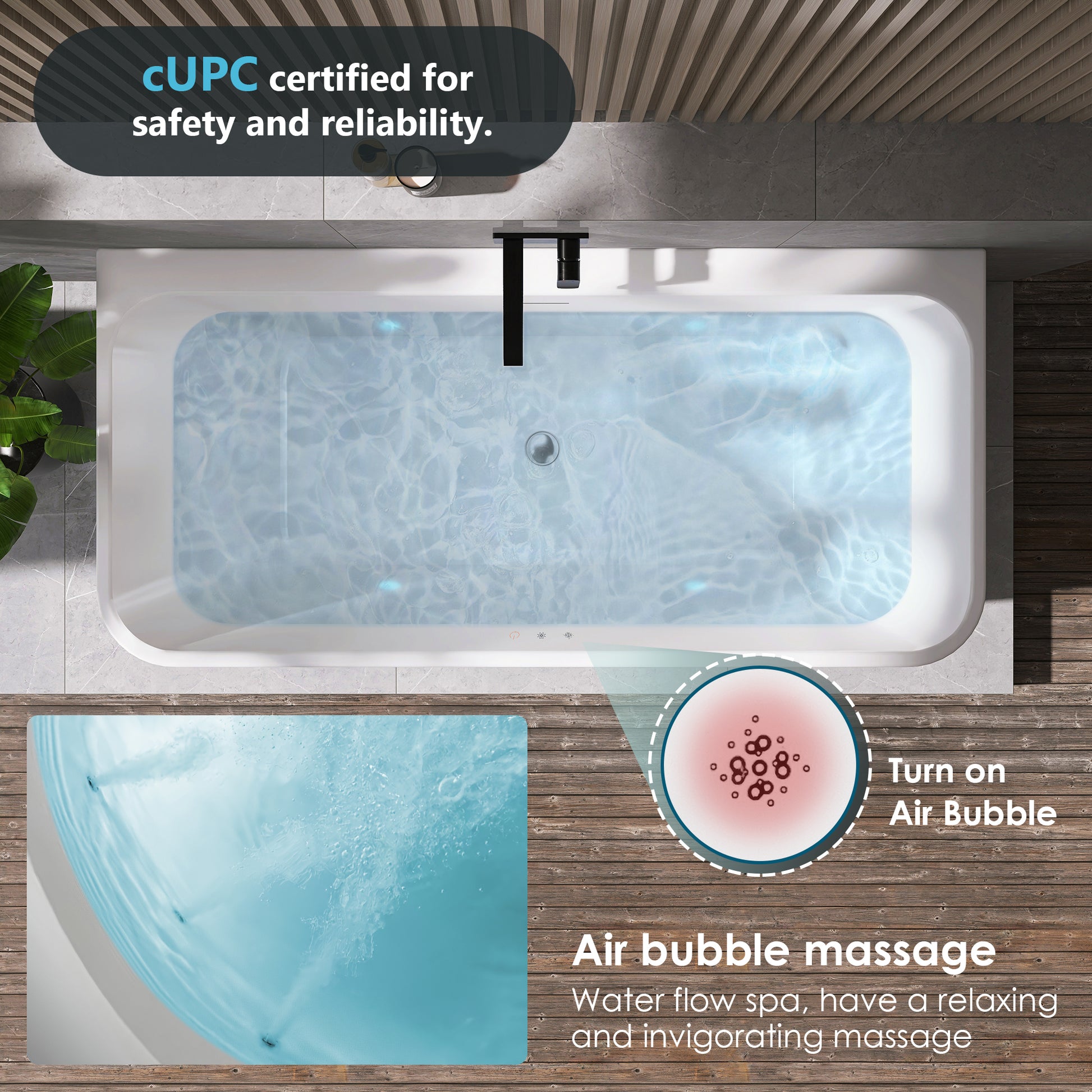 Lilac Flatbottom Freestanding Soaking Bathtub by Altair