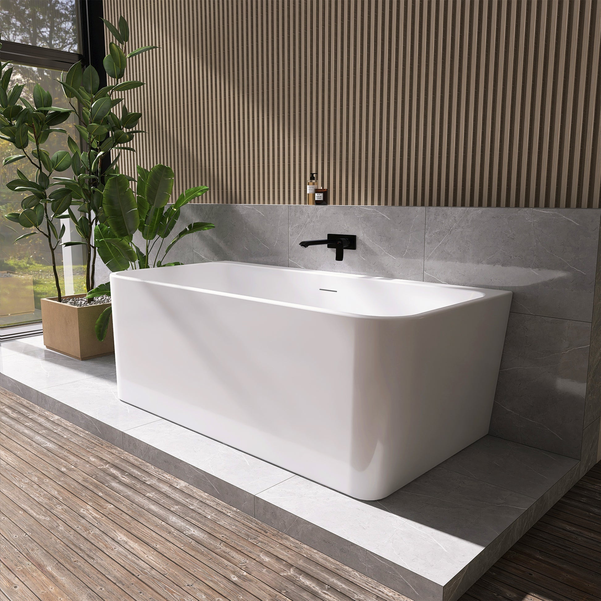 Lilac Flatbottom Freestanding Soaking Bathtub by Altair