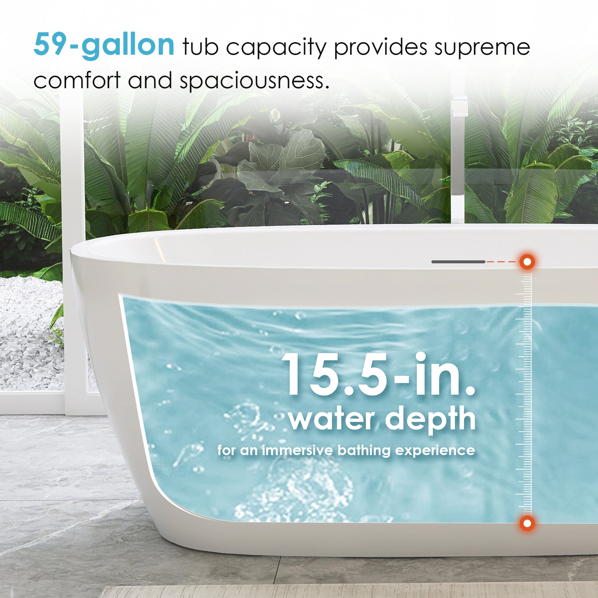 Sleek Minimalist Aesthetic Soaking Bath Tub by Altair